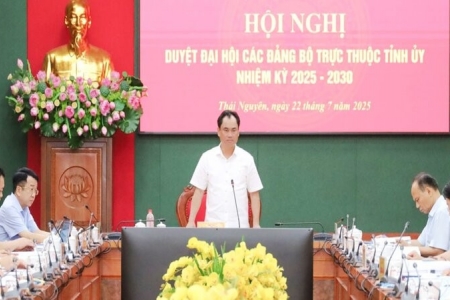 Thái Nguyên lấy ý kiến góp ý dự thảo Báo cáo chính trị Đại hội Đảng bộ tỉnh