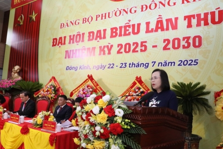 Lạng Sơn: Tổ chức thành công Đại hội Đảng bộ phường Đông Kinh nhiệm kỳ 2025 - 2030