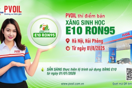 Tổng công ty Dầu Việt Nam thí điểm bán xăng sinh học E10 RON95