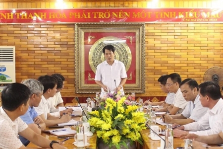 Trưởng ban Tuyên giáo và Dân vận Tỉnh ủy Thanh Hóa làm việc với các xã về công tác tổ chức đại hội Đảng