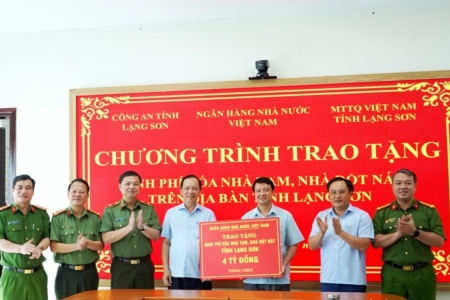 Lạng Sơn: Ngân hàng Nhà nước Việt Nam hỗ trợ 4 tỷ đồng xóa nhà tạm, nhà dột nát