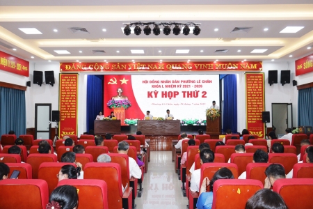 Kỳ họp thứ 2 HĐND phường Lê Chân khóa I, nhiệm kỳ 2021 - 2026