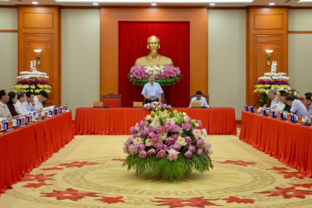Tổng Bí thư Tô Lâm chủ trì buổi làm việc về dự thảo các văn kiện Đại hội XIV của Đảng