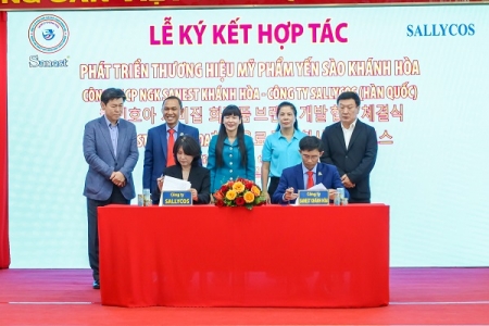 Sanest Khánh Hòa ký kết hợp tác phát triển Thương hiệu Mỹ Phẩm với Công ty Sallycos, Hàn Quốc