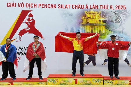 Võ sĩ đội tuyển Bắc Ninh giành Huy chương Vàng Giải vô địch Pencak Silat Châu Á năm 2025