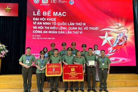 Công an tỉnh Ninh Bình đạt thành tích cao tại Đại hội khỏe “Vì an ninh Tổ quốc” và Hội thi điều lệnh CAND 2025