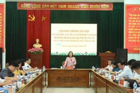 Lãnh đạo tỉnh Lạng Sơn làm việc với các xã về vận hành mô hình chính quyền địa phương 2 cấp