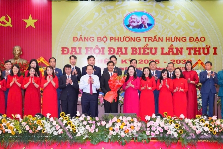 Đại hội đại biểu Đảng bộ phường Trần Hưng Đạo lần thứ I, nhiệm kỳ 2025-2030 thành công tốt đẹp