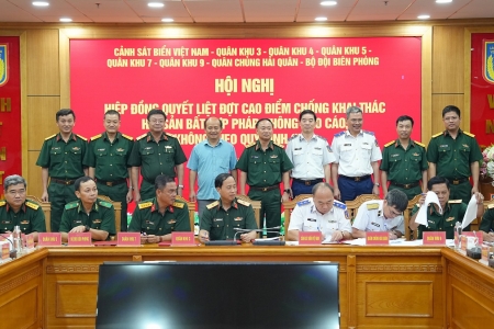 Cảnh sát biển hiệp đồng phối hợp cùng các lực lượng tổ chức đợt cao điểm chống khai thác IUU