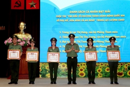 Ban Thanh niên - Phụ nữ Công an tỉnh Thanh Hóa sơ kết công tác Đoàn thể và trao giải các cuộc thi