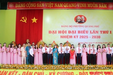 Đại hội đại biểu Đảng bộ phường Quảng Phú lần thứ nhất, nhiệm kỳ 2025-2030