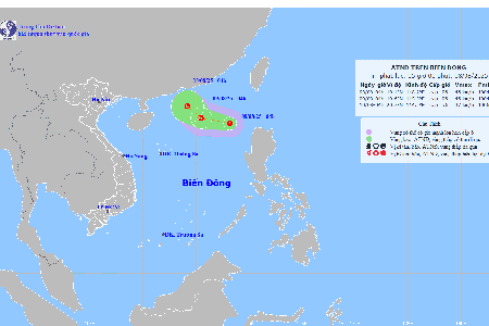 Áp thấp nhiệt đới trên Biển Đông ít có khả năng ảnh hưởng tới đất liền nước ta