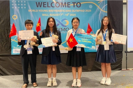Việt Nam giành 4 huy chương tại Olympic nhà Toán học Trẻ Thế giới 2025