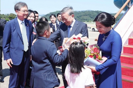 Tổng Bí thư Tô Lâm và Phu nhân bắt đầu thăm cấp Nhà nước Đại Hàn Dân Quốc