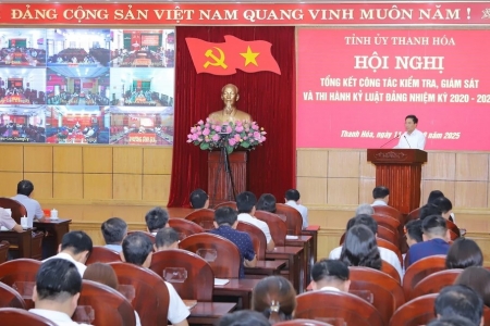 Thanh Hóa: Hội nghị trực tuyến toàn tỉnh tổng kết công tác kiểm tra, giám sát nhiệm kỳ 2020-2025