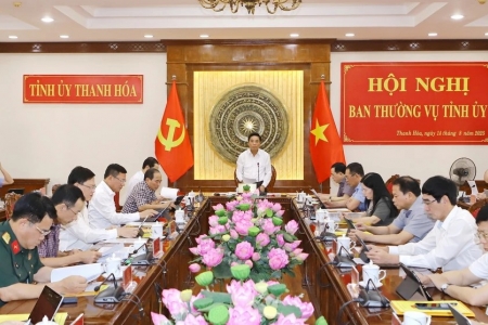 Ban Thường vụ Tỉnh ủy Thanh Hóa đánh giá tình hình hoạt động chính quyền địa phương 2 cấp