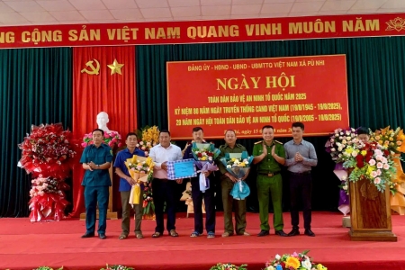 Xã Pù Nhi tổ chức Ngày hội Toàn dân bảo vệ an ninh Tổ quốc năm 2025