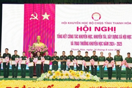 Hội Khuyến học Bộ CHQS tỉnh Thanh Hóa tổng kết công tác khuyến học, khuyến tài