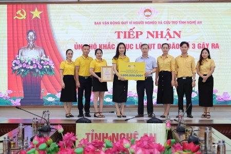 PVcomBank hỗ trợ Nhân dân Nghệ An 1 tỷ đồng khắc phục hậu quả bão số 3