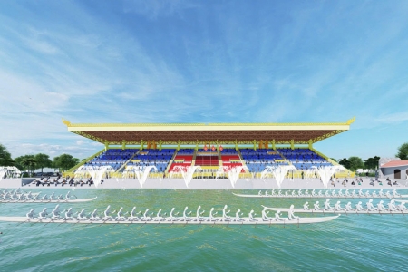 Vĩnh Long: Khởi công dự án Kè chống sạt lở bờ sông Láng Thé kết hợp khán đài đua ghe ngo