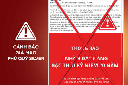 Cảnh báo trang mạng lừa đảo khách hàng mua sản phẩm bạc thỏi kỷ niệm 80 năm Quốc khánh