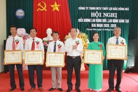 Công ty thủy lợi Bắc Sông Mã biểu dương lao động giỏi, lao động sáng tạo
