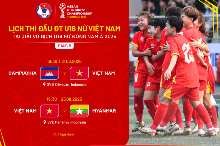 Công bố danh sách đội tuyển U16 nữ Việt Nam tham dự giải Đông Nam Á 2025