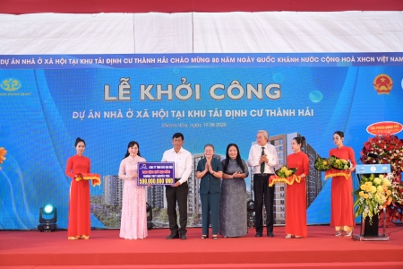 Khánh Hòa khởi công dự án nhà ở xã hội tại Khu tái định cư Thành Hải