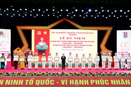 Ninh Bình long trọng tổ chức Lễ kỷ niệm 80 năm Ngày truyền thống Công an Nhân dân