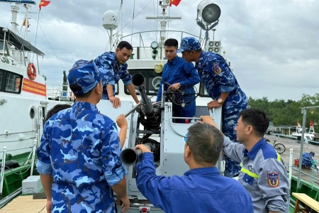 Bộ Tư lệnh Vùng Cảnh sát biển 1 sẵn sàng cho diễn tập chiến thuật vòng tổng hợp và bắn đạn thật trên biển