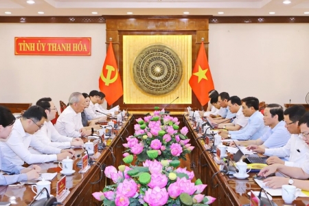 Thường trực Tỉnh ủy Thanh Hóa tiếp và làm việc với Tập đoàn Xây dựng Thái Bình Dương