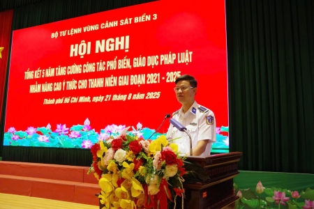 Vùng Cảnh sát Biển 3 tổng kết 5 năm công tác phổ biến, giáo dục pháp luật cho thanh niên