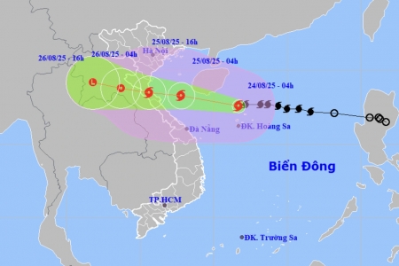 Bão số 5 giật cấp 15 và có khả năng mạnh thêm