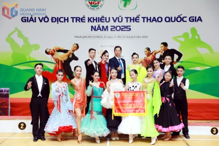 Quảng Ninh giành Nhì toàn đoàn Giải Vô địch Trẻ khiêu vũ thể thao quốc gia