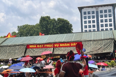 Hà Nội dựng 10 nhà bạt dã chiến phục vụ người dân xem lễ diễu binh, diễu hành 2/9