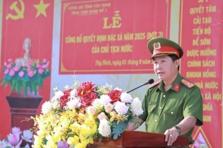 Tây Ninh: Công bố quyết định đặc xá của Chủ tịch nước