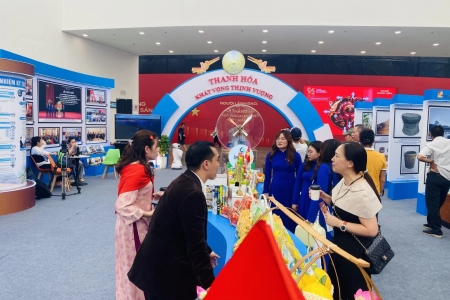 Không gian trưng bày Triển lãm “Thanh Hóa - Khát vọng thịnh vượng”