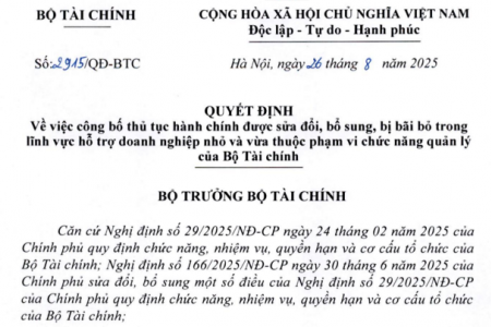 Bộ Tài chính sửa đổi, bãi bỏ nhiều thủ tục hành chính hỗ trợ doanh nghiệp nhỏ và vừa