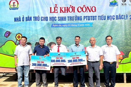 Hội Doanh nghiệp Nghệ Tĩnh tại TP.HCM hỗ trợ 1 tỷ đồng xây trường cho học sinh vùng lũ Nghệ An