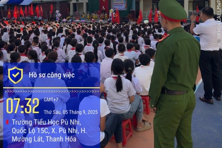 Công an Thanh Hóa bảo đảm tốt an ninh trật tự ngày hội toàn dân đưa trẻ đến trường