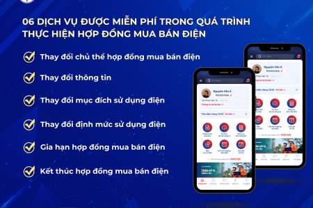 6 dịch vụ được miễn phí trên app EVNHANOI