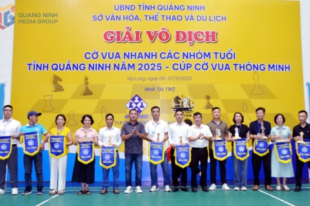 414 kỳ thủ tranh tài Giải Cờ vua nhanh các nhóm tuổi tỉnh Quảng Ninh 2025