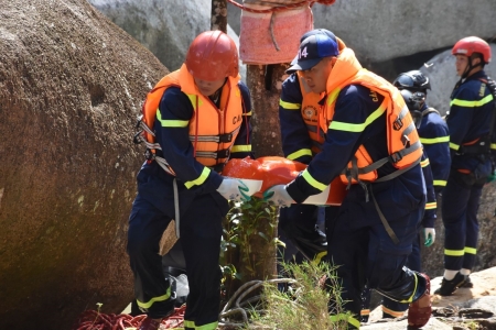 Công an Thanh Hóa diễn tập phương án cứu nạn, cứu hộ sự cố, tai nạn
