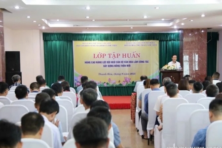 Tập huấn cho cán bộ văn hóa làm công tác xây dựng nông thôn mới