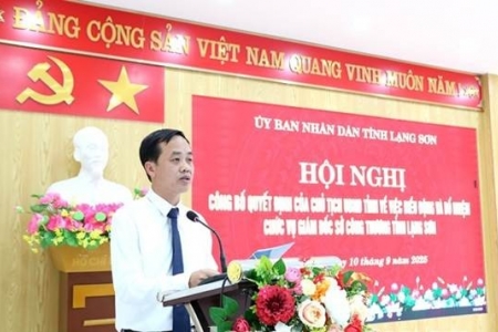 Ông Bùi Quốc Khánh được bổ nhiệm giữ chức Giám đốc Sở Công Thương Lạng Sơn