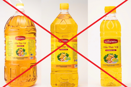Phát hiện dầu ăn giả, kém chất lượng nhãn hiệu Goldwin Cooking Oil