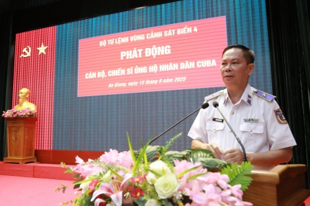 Cán bộ, chiến sĩ Bộ Tư lệnh Vùng Cảnh sát biển 4: Hướng về Nhân dân Cuba