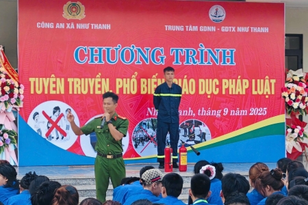 Tuyên truyền kỹ năng phòng cháy, chữa cháy cho học sinh và giáo viên tại xã Như Thanh