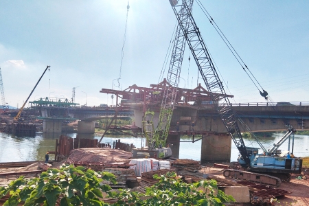 Bắc Ninh: Tăng tốc thi công cầu Xương Giang