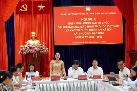 TP. HCM thành lập 8 tổ công tác hướng dẫn tổ chức Đại hội MTTQ Việt Nam cấp phường, xã, đặc khu